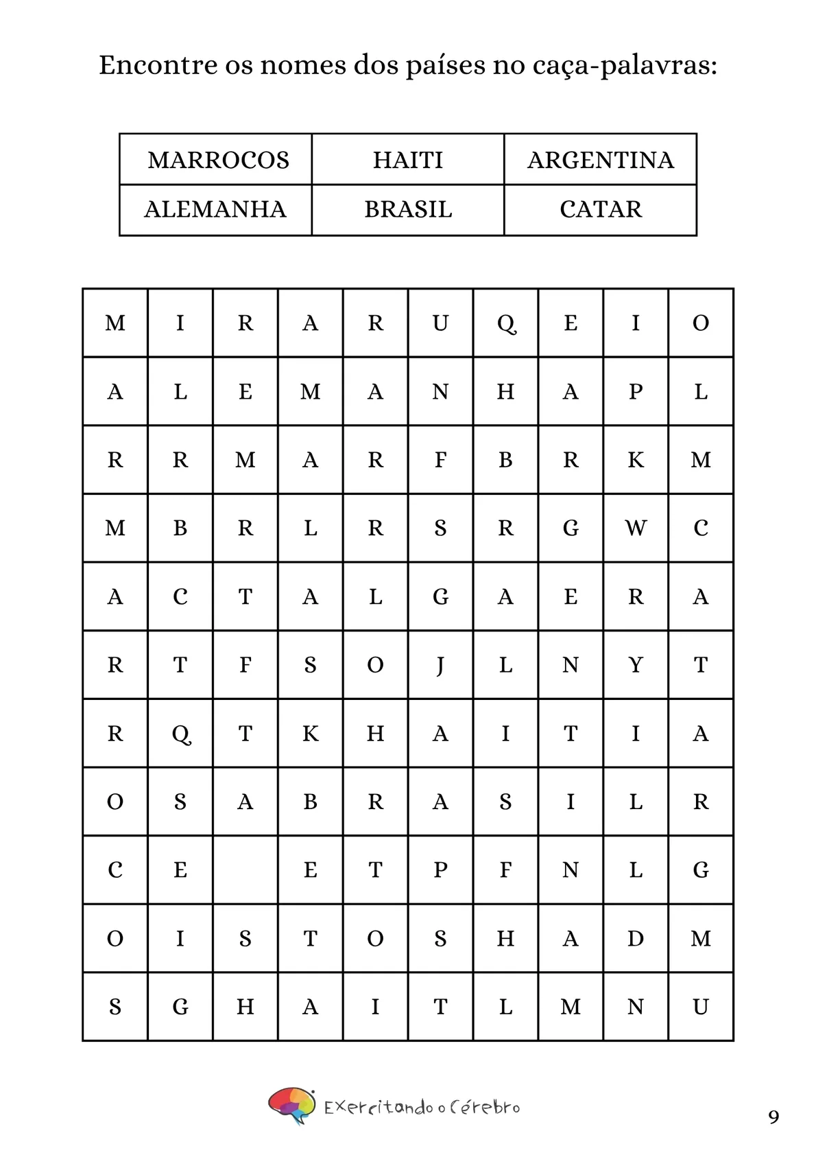 Bloco 03 · Raciocínio Lógico & Vocabulário — atividade 1